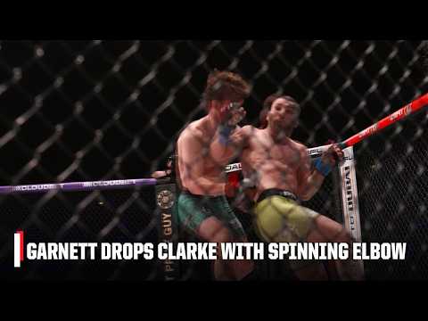 Dean Garnett knocks out Ciaran Clarke with spinning elbow at PFL Belfast | ESPN MMA
