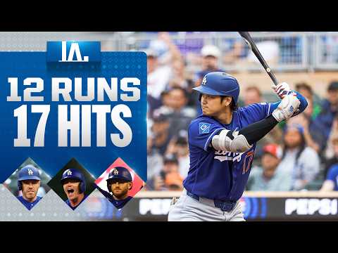 The Los Angeles Dodgers bats go OFF for 12 runs on 17 hits! 💪 (9 different players drive in runs!)