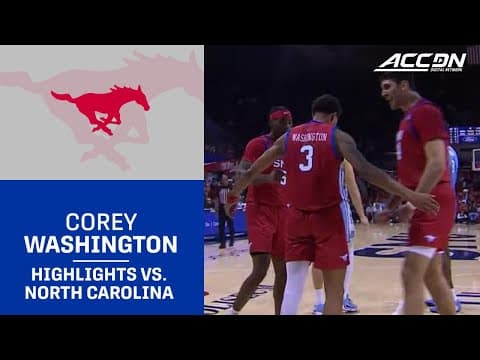 SMU's Corey Washington Highlights vs. North Carolina