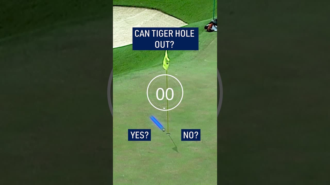 Does Tiger Woods HOLE-OUT from the bunker? 🤔