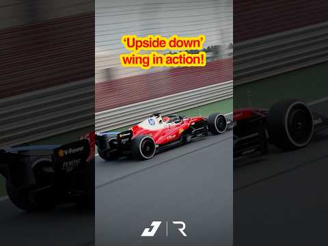 🌀Ferrari’s 'upside down' rear wing in action
