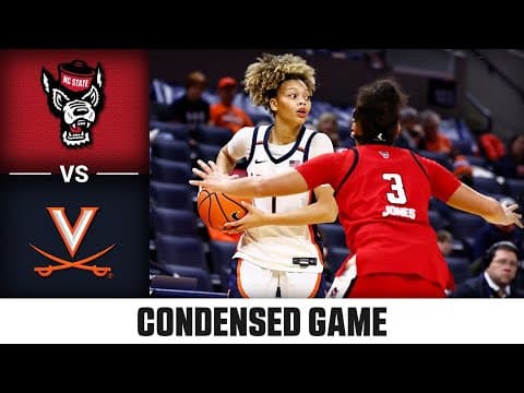 NC State vs. Virginia Condensed Game | 2025-26 ACC Women's Basketball