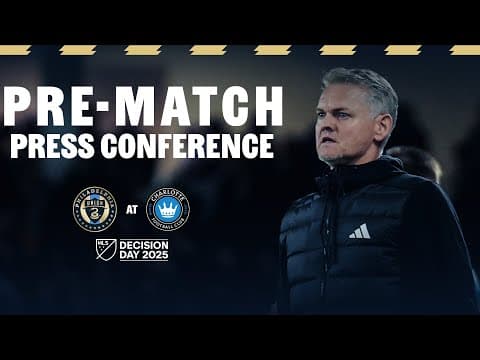 Press Conference | Bradley Carnell ahead of the Union's match at Charlotte FC for Decision Day 2025