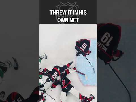 Goalie tosses it into his own net!