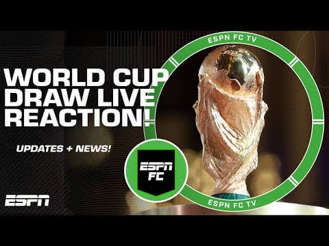 2026 World Cup DRAW [LIVE REACTION] | ESPN FC