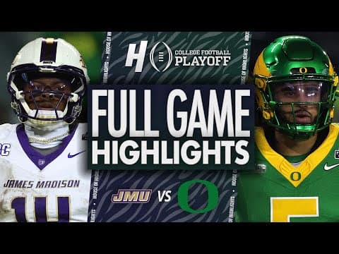 James Madison Dukes vs Oregon - FULL GAME HIGHLIGHTS | December 20, 2025 College Football Playoff