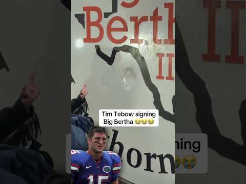 Tim Tebow broke it last time they were in Austin and this time he's writing a check for them 👏