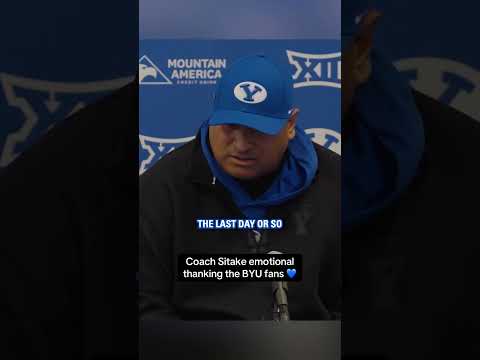 Kalani Sitake thanks the BYU fans after his long-term agreement to stay (via byufootball/TT)