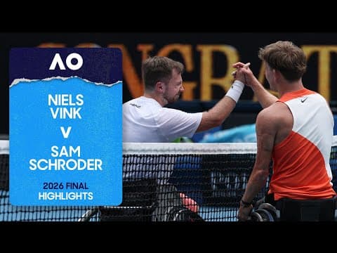 Niels Vink v Sam Schroder Highlights | Australian Open 2026 Final