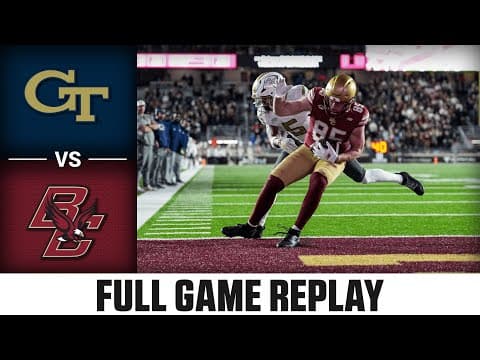 Georgia Tech vs Boston College Full Game Replay | 2025 ACC Football
