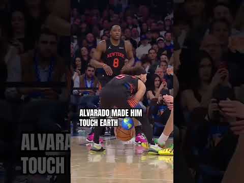 alvarado doesn't play nice 😳 #nba #nyknicks #josealvarado