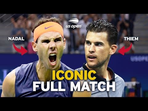 Rafael Nadal vs. Dominic Thiem Iconic Full Match | 2018 US Open Quarterfinal