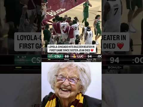 Loyola-Chicago hits the game-winner while wearing the Sister Jean patch 🥹