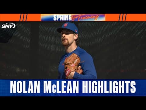 Nolan McLean Mets Highlights from Port St. Lucie