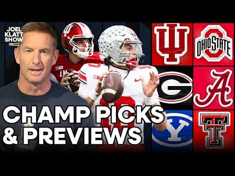 Ohio State-Indiana, Georgia-Alabama, Texas Tech-BYU and more Championship Game Picks!