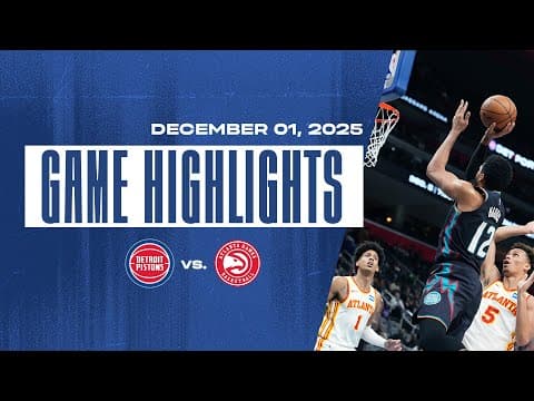 Pistons Defeat Atlanta Hawks | Game Highlights | 11.29.25