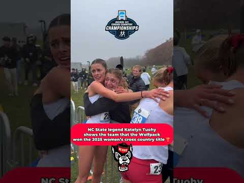 Katelyn Tuohy tells NC State they just won the XC title 🏆 #shorts
