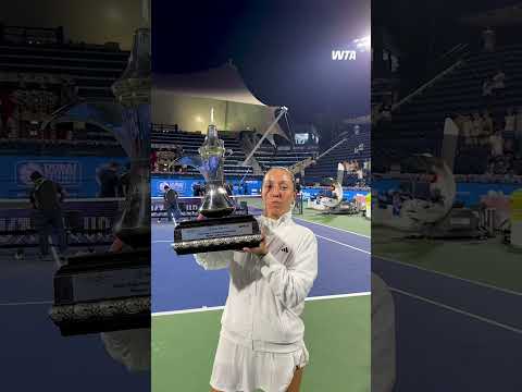 For Jessica Pegula, just collecting shiny, cool trophies is all 😏🏆 #wta #tennis #champion