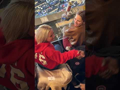 Subban meets a fan at MSG who is wearing his sweatshirt 👕