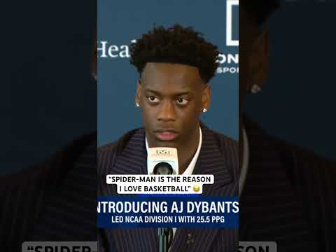 AJ Dybantsa says his dad bought him a Spider-Man hoop as a kid & that’s why he loves basketball 🕷️