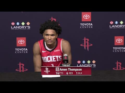 Amen Thompson with a Press Conference vs Clippers