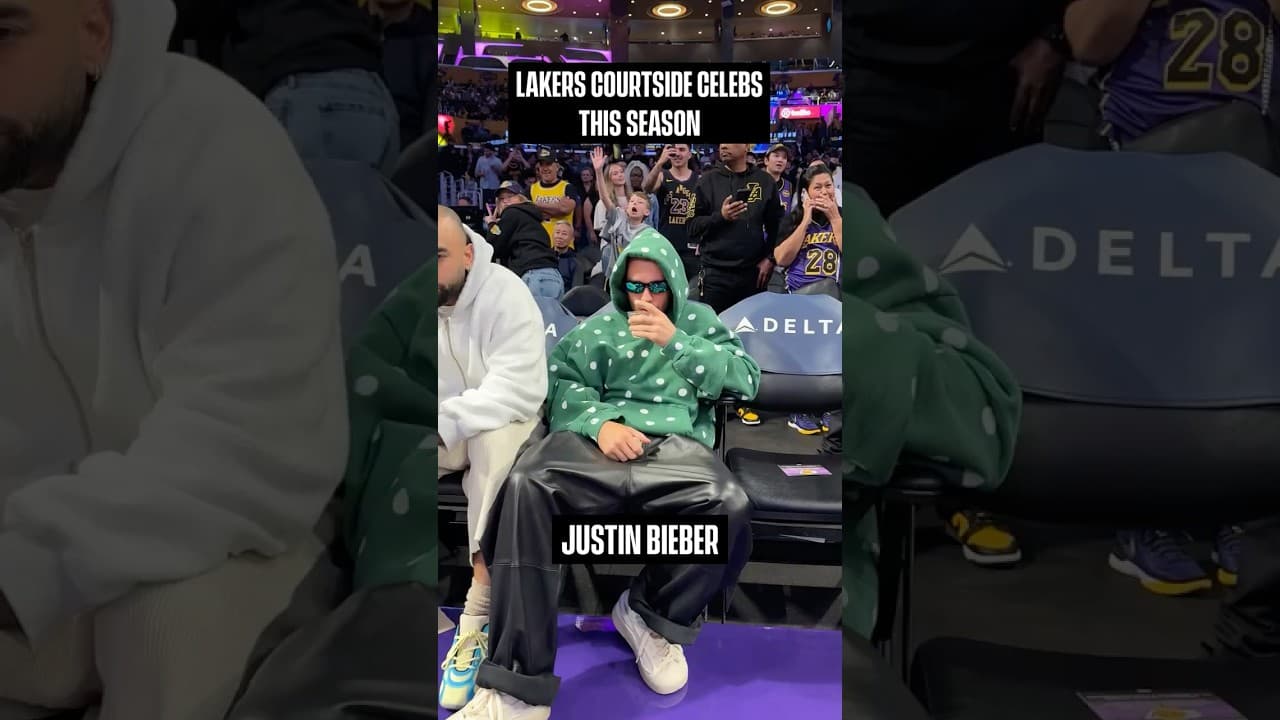Celeb row brought out the stars this season ✨ #lakers