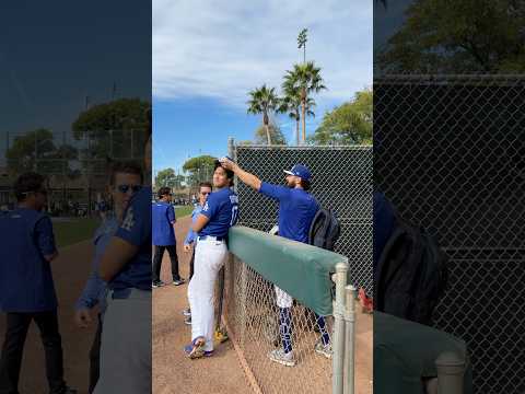Alex messing with Shohei. 😂 #dodgers #sports #losangeles #funny