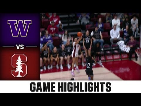 Washington vs. Stanford Game Highlights | 2025-26 ACC Women's Basketball