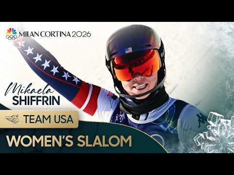 Mikaela Shiffrin SUMMITS Olympic podium with slalom gold | Winter Olympics 2026 | NBC Sports