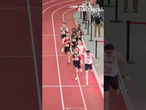 Villanova's Dan Watcke goes 1:46.79 from Heat 2 to take the lead in the BU Valentine Invite 800m