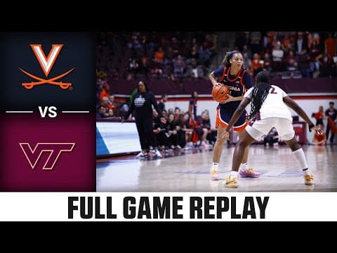 Virginia vs. Virginia Tech Full Game Replay | 2025-26 ACC Women's Basketball