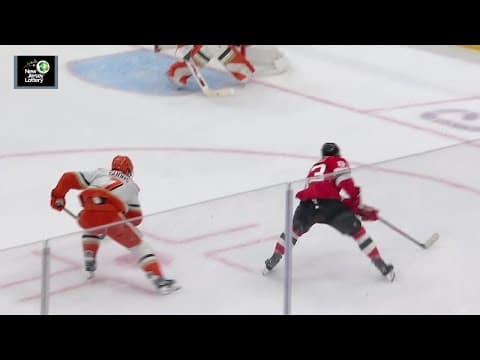 Stefan Noesen scores a goal against the Anaheim Ducks
