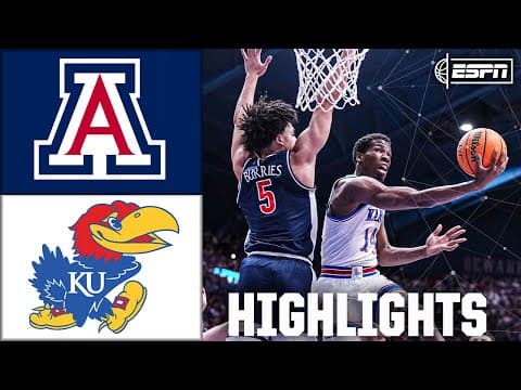 Arizona Wildcats vs. Kansas Jayhawks | Full Game Highlights | ESPN College Basketball