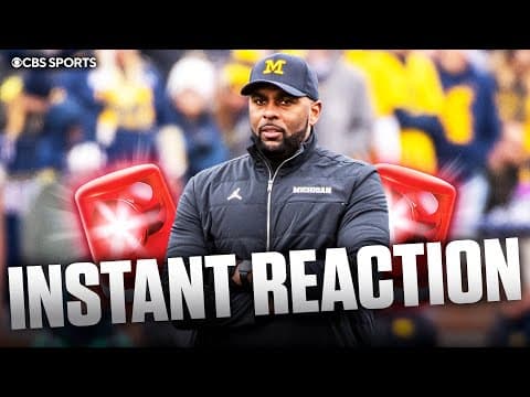 Michigan FIRES football coach Sherrone Moore 🚨 | INSTANT REACTION