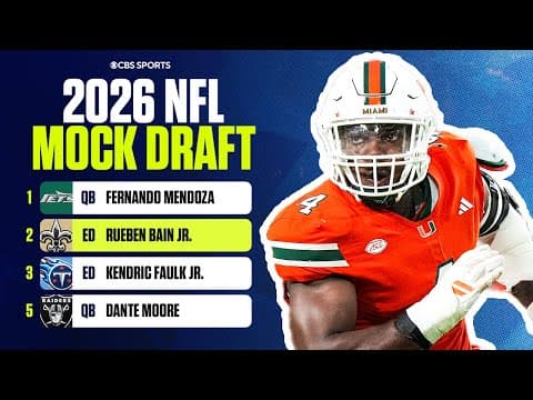2026 NFL Mock Draft: Jets take Mendoza at No. 1, Ruben Bain to Saints, and Moore to Raiders at No. 5