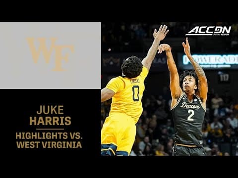 Wake Forest's Juke Harris Highlights vs. West Virginia