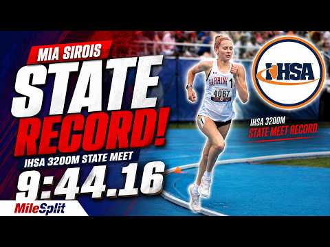 9:44.16 SOLO!  Mia Sirous Sets New IHSA 3200m State Meet Record