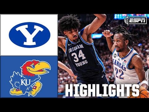 BYU Cougars vs. Kansas Jayhawks | Full Game Highlights |ESPN College Basketball