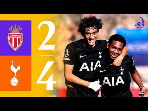 AS Monaco U19 2-4 Tottenham Hotspur U19 | UEFA Youth League Highlights