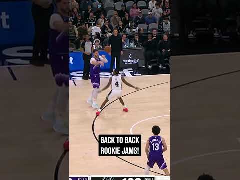 ROOKS GOING CRAZY 😤  #spurs #nba #dunks #dylanharper #carterbryant