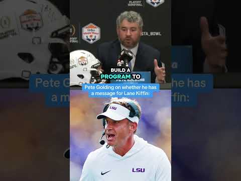 Pete Golding says he does not have a specific message for former Ole Miss HC Lane Kiffin 👀