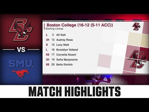 Boston College vs. SMU Match Highlights | 2025 ACC Volleyball