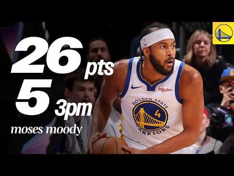 Moses Moody Puts Up 26 PTS, 5 3PM as Warriors Beat Jazz