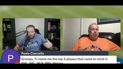 Top 5 players in all four major sports. TJ and the Grumpy Old Man Clips.