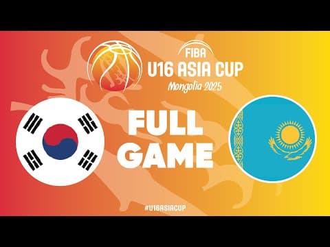 LIVE - Korea v Kazakhstan | FIBA U16 Asia Cup 2025 | Qualification to Quarter-Finals