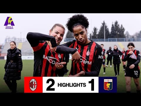 La doppietta di Van Dooren la decide allo scadere | AC Milan 2-1 Genoa | Serie A Women Highlights