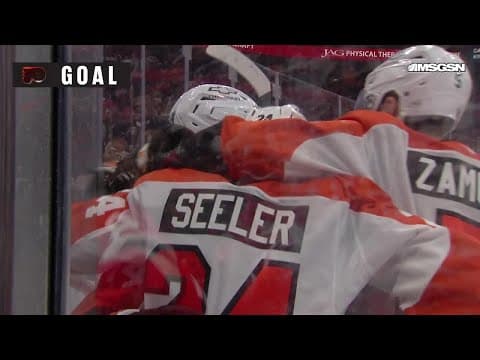 Owen Tippett scores a goal against the New Jersey Devils