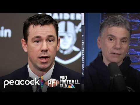 Raiders' Klint Kubiak faces questions with Maxx Crosby, top pick | Pro Football Talk | NFL on NBC