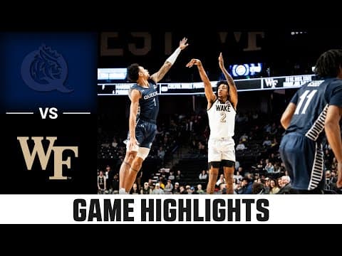 Queens vs. Wake Forest Game Highlights | 2025-26 ACC Men's Basketball