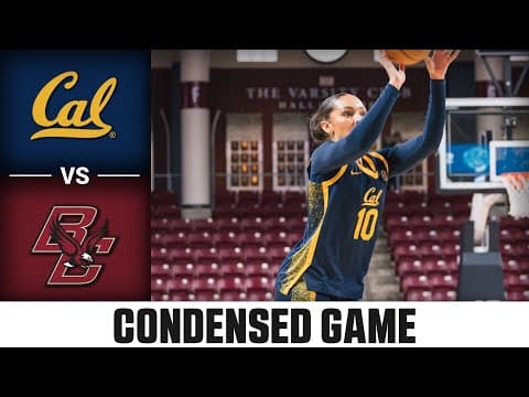 Cal vs. Boston College Condensed Game | 2025-26 ACC Women's Basketball